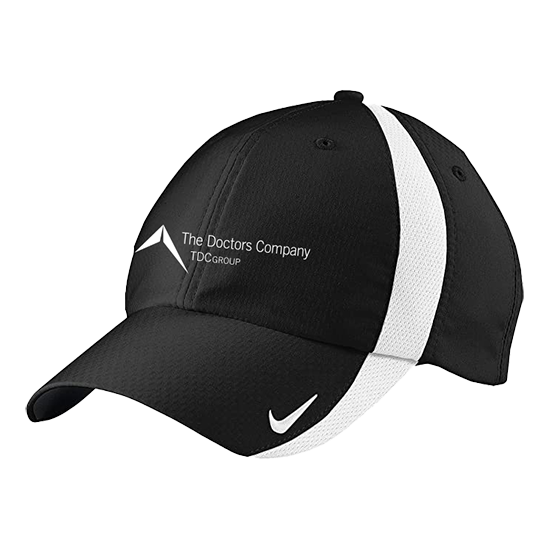Image of Mens Nike Sphere Dry Cap - Black/White (TDC-TDCG Logo)