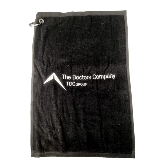 Image of Champions Golf Towel - Black (TDC-TDCG Logo)