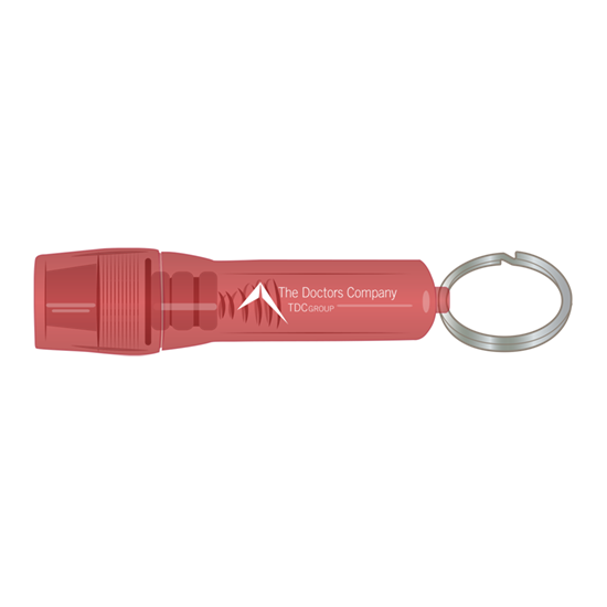 Image of LED Flashlight Key Chain - Red (TDC-TDCG Logo)