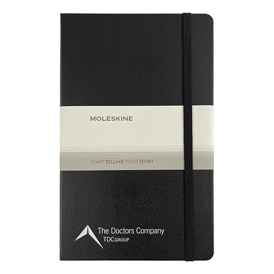 Image of Moleskine Hard Cover Ruled Large Notebook - Black (TDC-TDCG Logo)