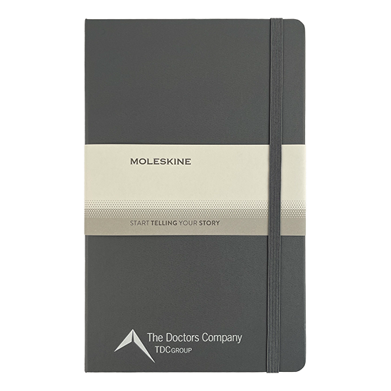 Image of Moleskine Hard Cover Ruled Large Notebook - Slate Gray (TDC-TDCG Logo)