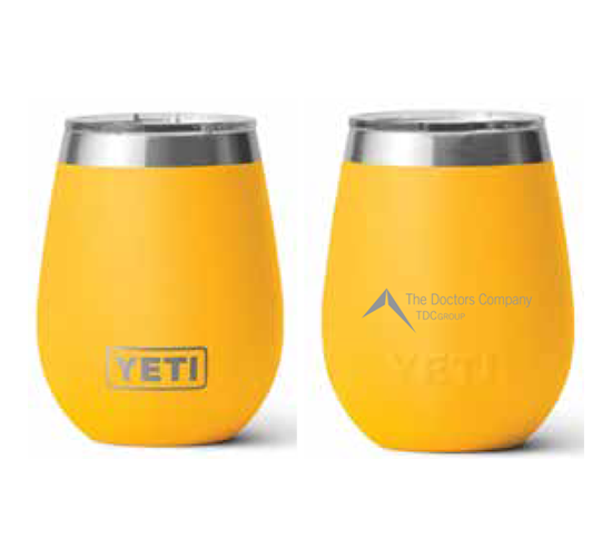 Image of YETI 10oz. Wine Tumbler - Alpine Yellow (TDC-TDCG Logo)