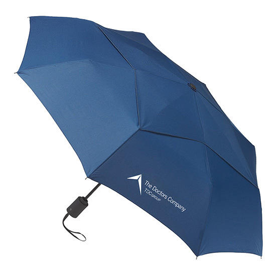 Image of Mini Vented Executive Umbrella - Navy (TDC Logo)